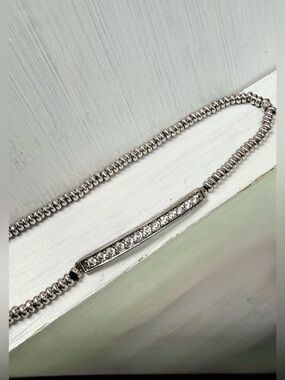 Kendra Scott silver tone beaded bar bracelet Women’s costume jewelry